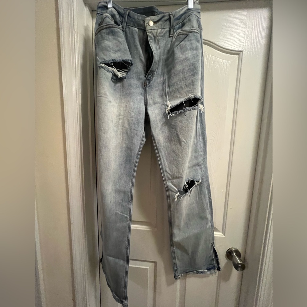 acid wash denim jeans